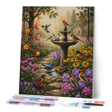 Afbeelding in Gallery-weergave laden, Diamond Painting - Symfonie van de tuinfontein