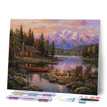 Afbeelding in Gallery-weergave laden, Diamond Painting - Kampvuur aan het meer