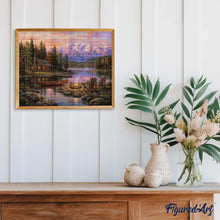 Afbeelding in Gallery-weergave laden, Diamond Painting - Kampvuur aan het meer