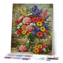 Afbeelding in Gallery-weergave laden, Diamond Painting - Kleurrijk veldboeket van wilde bloemen