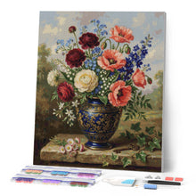 Afbeelding in Gallery-weergave laden, Diamond Painting - Bloemen in blauwe vaas