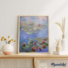 Afbeelding in Gallery-weergave laden, Diamond Painting - Rode waterlelies - Monet