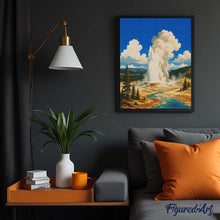Afbeelding in Gallery-weergave laden, Diamond Painting - Yellowstone National Park, Old Faithful - Wyoming