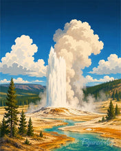 Afbeelding in Gallery-weergave laden, Diamond Painting - Yellowstone National Park, Old Faithful - Wyoming