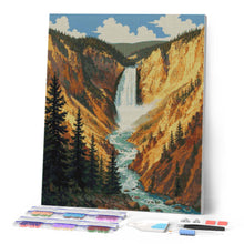 Afbeelding in Gallery-weergave laden, Diamond Painting - Yellowstone National Park, Lower Falls - Wyoming