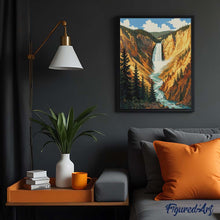 Afbeelding in Gallery-weergave laden, Diamond Painting - Yellowstone National Park, Lower Falls - Wyoming