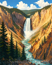 Afbeelding in Gallery-weergave laden, Diamond Painting - Yellowstone National Park, Lower Falls - Wyoming