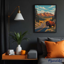 Afbeelding in Gallery-weergave laden, Diamond Painting - Yellowstone National Park, Lamar Valley - Wyoming
