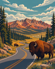Afbeelding in Gallery-weergave laden, Diamond Painting - Yellowstone National Park, Lamar Valley - Wyoming