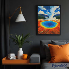 Afbeelding in Gallery-weergave laden, Diamond Painting - Yellowstone National Park, Grand Prismatic Spring - Wyoming
