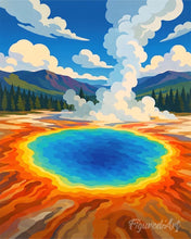 Afbeelding in Gallery-weergave laden, Diamond Painting - Yellowstone National Park, Grand Prismatic Spring - Wyoming