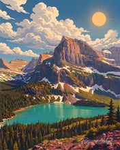 Afbeelding in Gallery-weergave laden, Diamond Painting - Nationaal park Glacier - Montana