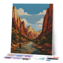 Afbeelding in Gallery-weergave laden, Diamond Painting - Zion National Park, Virgin River - Utah