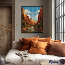 Afbeelding in Gallery-weergave laden, Diamond Painting - Zion National Park, Virgin River - Utah