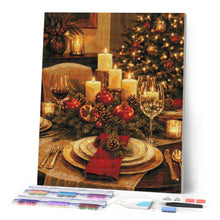 Afbeelding in Gallery-weergave laden, Diamond Painting - Elegante kersttafel