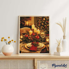 Afbeelding in Gallery-weergave laden, Diamond Painting - Elegante kersttafel