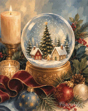 Afbeelding in Gallery-weergave laden, Diamond Painting - Kerstsneeuwbol