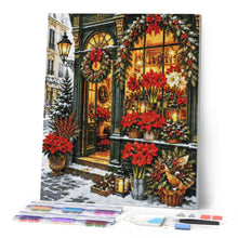 Afbeelding in Gallery-weergave laden, Diamond Painting - Bloemenwinkel met Kerst