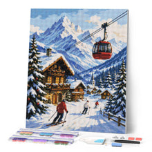 Afbeelding in Gallery-weergave laden, Diamond Painting - Wintervakantie in de Alpen