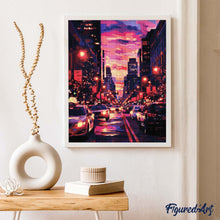 Afbeelding in Gallery-weergave laden, Diamond Painting - Stedelijke zonsondergang