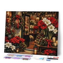 Afbeelding in Gallery-weergave laden, Diamond Painting - Bloemist met Kerst
