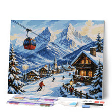 Afbeelding in Gallery-weergave laden, Diamond Painting - Kerstuitje in de Alpen