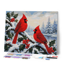 Afbeelding in Gallery-weergave laden, Diamond Painting - Winterkardinalen