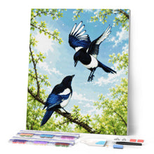 Afbeelding in Gallery-weergave laden, Diamond Painting - Lente-eksters
