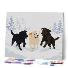 Afbeelding in Gallery-weergave laden, Diamond Painting - Winterse hondenspelletjes