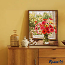 Afbeelding in Gallery-weergave laden, Diamond Painting - Vrolijke gerbera's