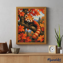 Afbeelding in Gallery-weergave laden, Diamond Painting - Rode Panda in een Esdoorn