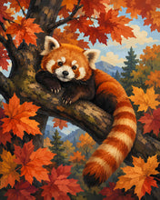 Afbeelding in Gallery-weergave laden, Diamond Painting - Rode Panda in een Esdoorn