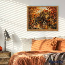 Afbeelding in Gallery-weergave laden, Diamond Painting - Oude Watermolen in de Herfst
