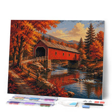 Afbeelding in Gallery-weergave laden, Diamond Painting - Overdekte Brug in de Herfst