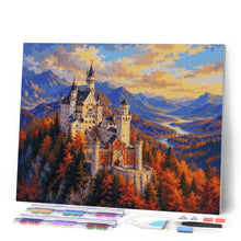 Afbeelding in Gallery-weergave laden, Diamond Painting - Kasteel Neuschwanstein in de Herfst