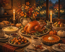 Afbeelding in Gallery-weergave laden, Diamond Painting - Thanksgiving Tafel bij Kaarslicht