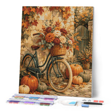 Afbeelding in Gallery-weergave laden, Diamond Painting - Bloemfiets met Pompoenen