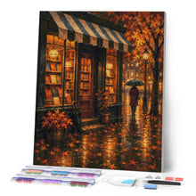Afbeelding in Gallery-weergave laden, Diamond Painting - Regenachtige Herfstboekwinkel
