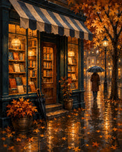 Afbeelding in Gallery-weergave laden, Diamond Painting - Regenachtige Herfstboekwinkel