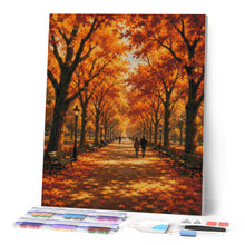 Afbeelding in Gallery-weergave laden, Diamond Painting - Literaire Wandeling in Central Park in de Herfst