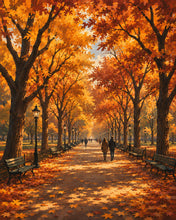 Afbeelding in Gallery-weergave laden, Diamond Painting - Literaire Wandeling in Central Park in de Herfst