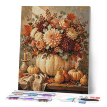Afbeelding in Gallery-weergave laden, Diamond Painting - Bloemrijk Pompoentafelstuk