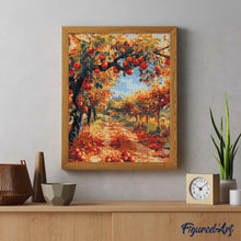 Afbeelding in Gallery-weergave laden, Diamond Painting - Rode Appels aan een Herfstboom
