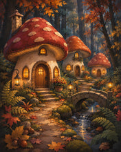 Afbeelding in Gallery-weergave laden, Diamond Painting - Betoverd Paddenstoelendorp