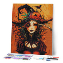 Afbeelding in Gallery-weergave laden, Diamond Painting - Halloween Heksenportret