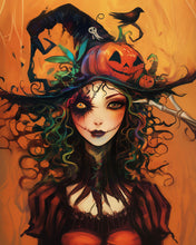 Afbeelding in Gallery-weergave laden, Diamond Painting - Halloween Heksenportret
