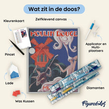 Afbeelding in Gallery-weergave laden, Diamond Painting - Moulin Rouge-affiche – Music Hall 40x50cm reeds ingelijst