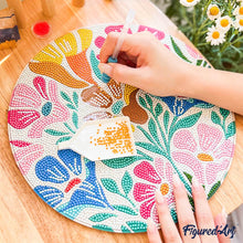 Afbeelding in Gallery-weergave laden, Diamond Painting op Houten Schijf - Bloemenmandala