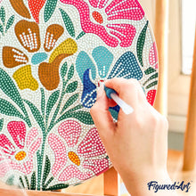 Afbeelding in Gallery-weergave laden, Diamond Painting op Houten Schijf - Bloemenmandala