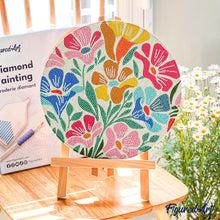 Afbeelding in Gallery-weergave laden, Diamond Painting op Houten Schijf - Bloemenmandala
